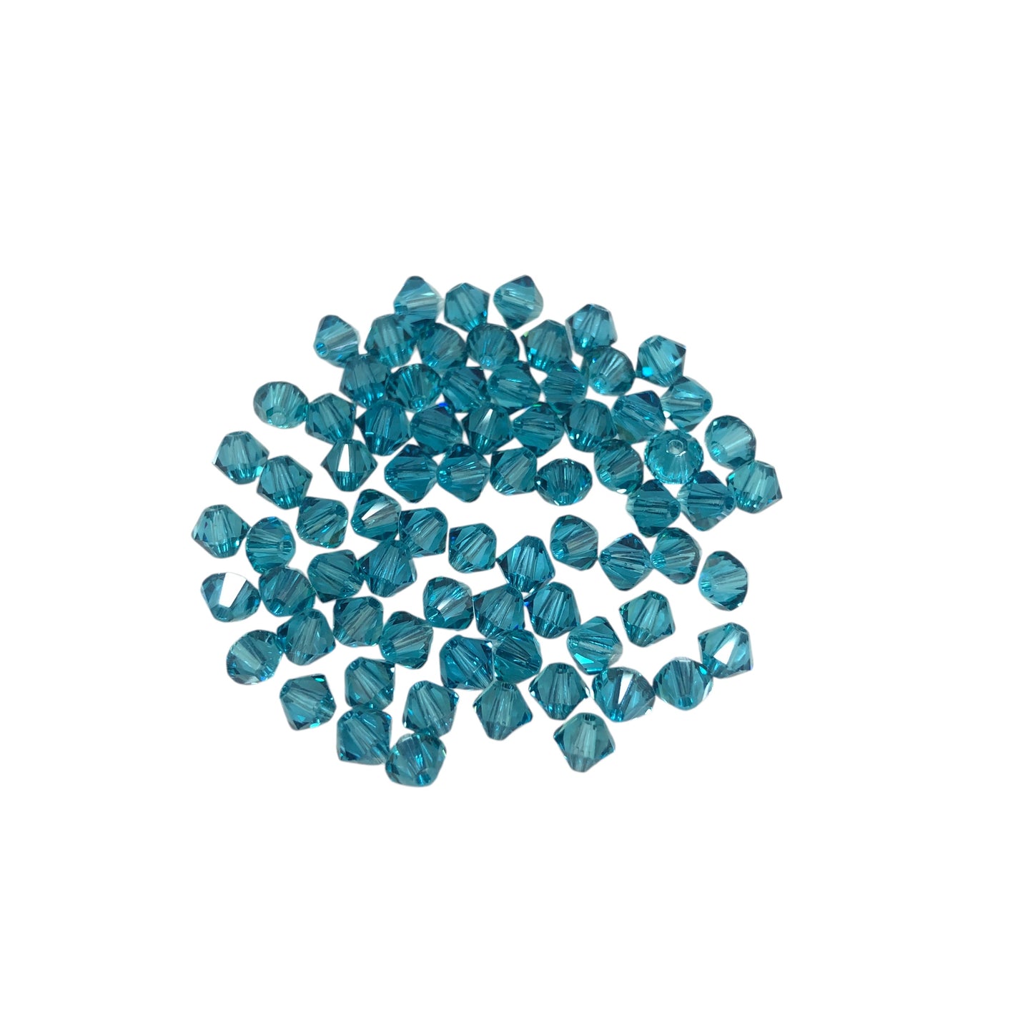 Swarovski 4mm Piramit (Bicone )  Şeffaf Turmaline (Blue İndicolite) - 010