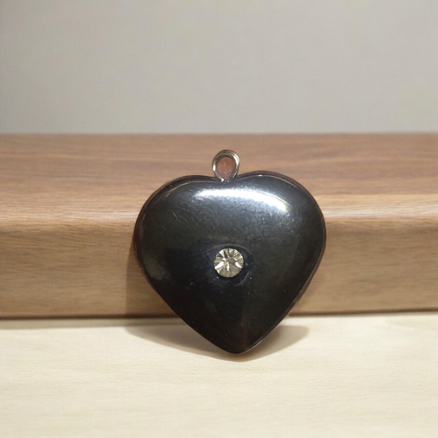 Doğal Taş - Hematit Kolye Ucu - Kalp