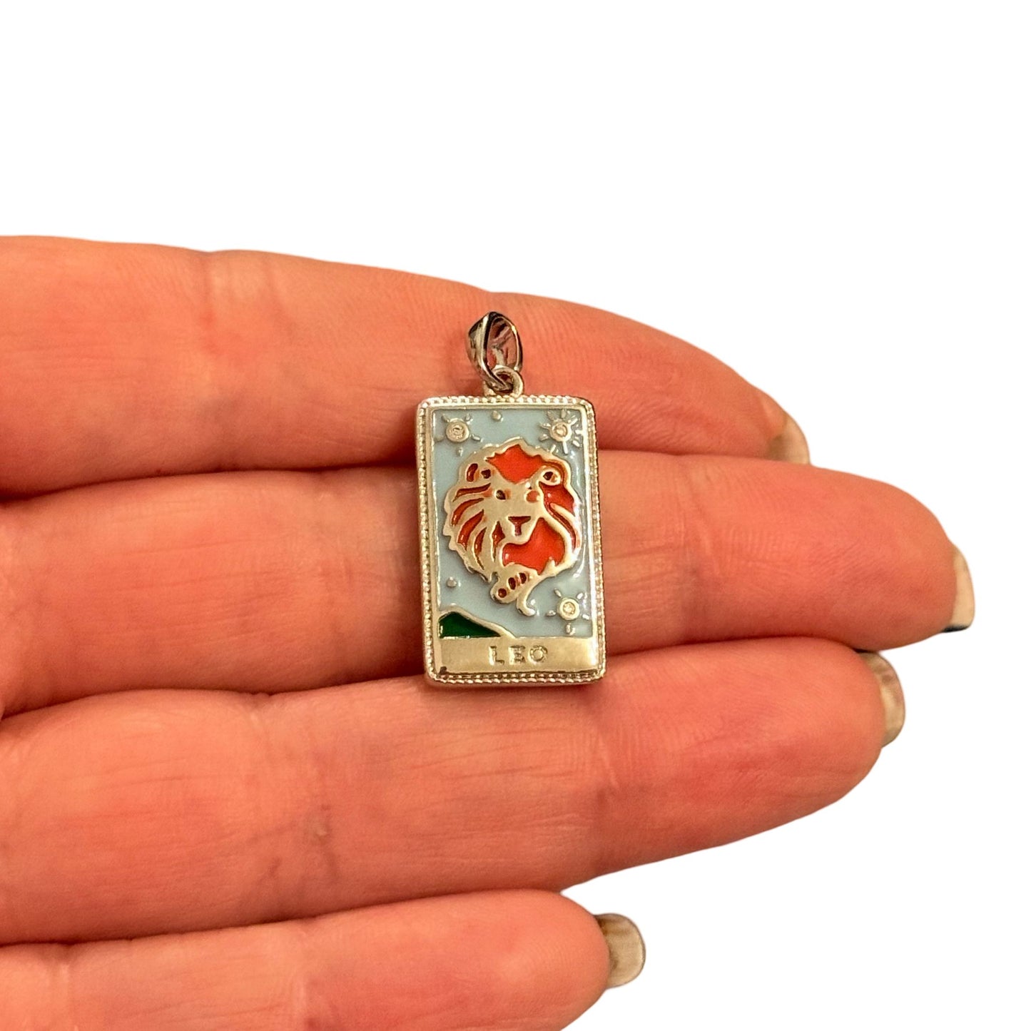 Çelik  Zodyak Burç Kolye Ucu -ASLAN  ( LEO)