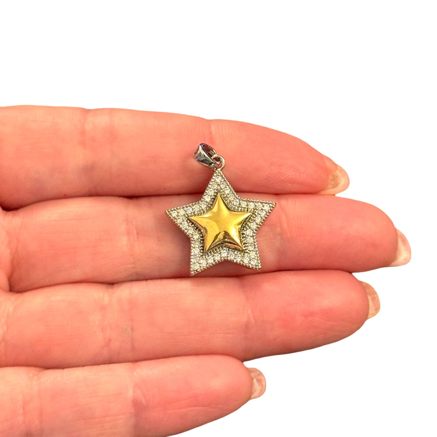 Altın Kaplama Zirkon Taşlı Yıldız