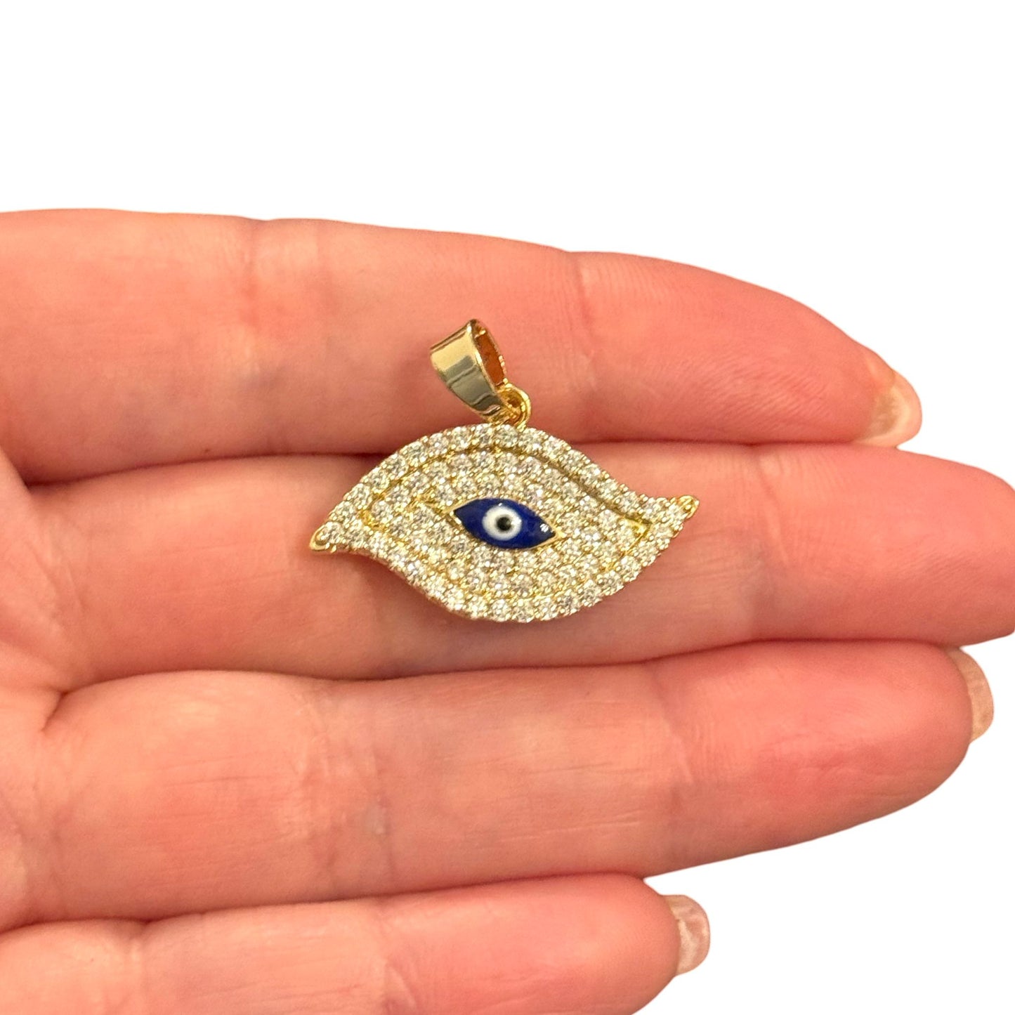 Gold Plated Enamel Strawberry Shaking Attachment - Neon Green