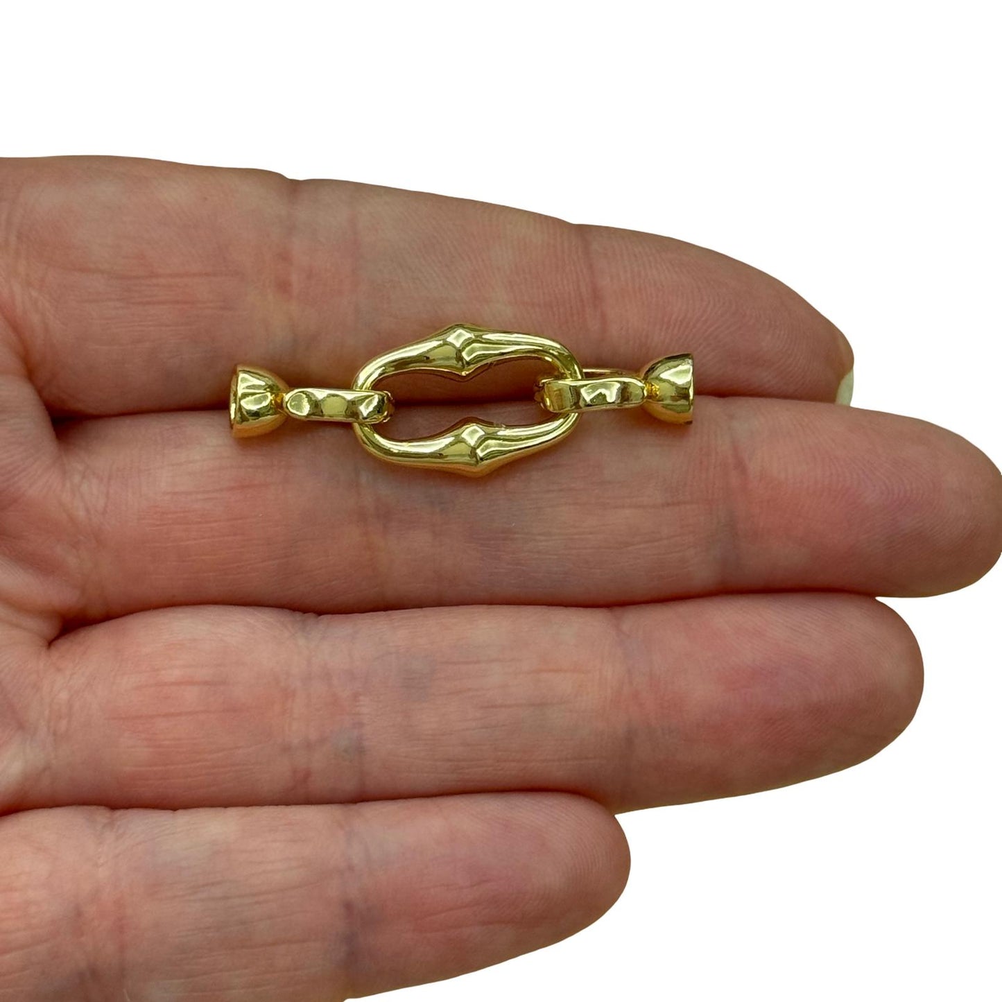 Gold Plated Enamel Strawberry Shaking Attachment - Neon Green