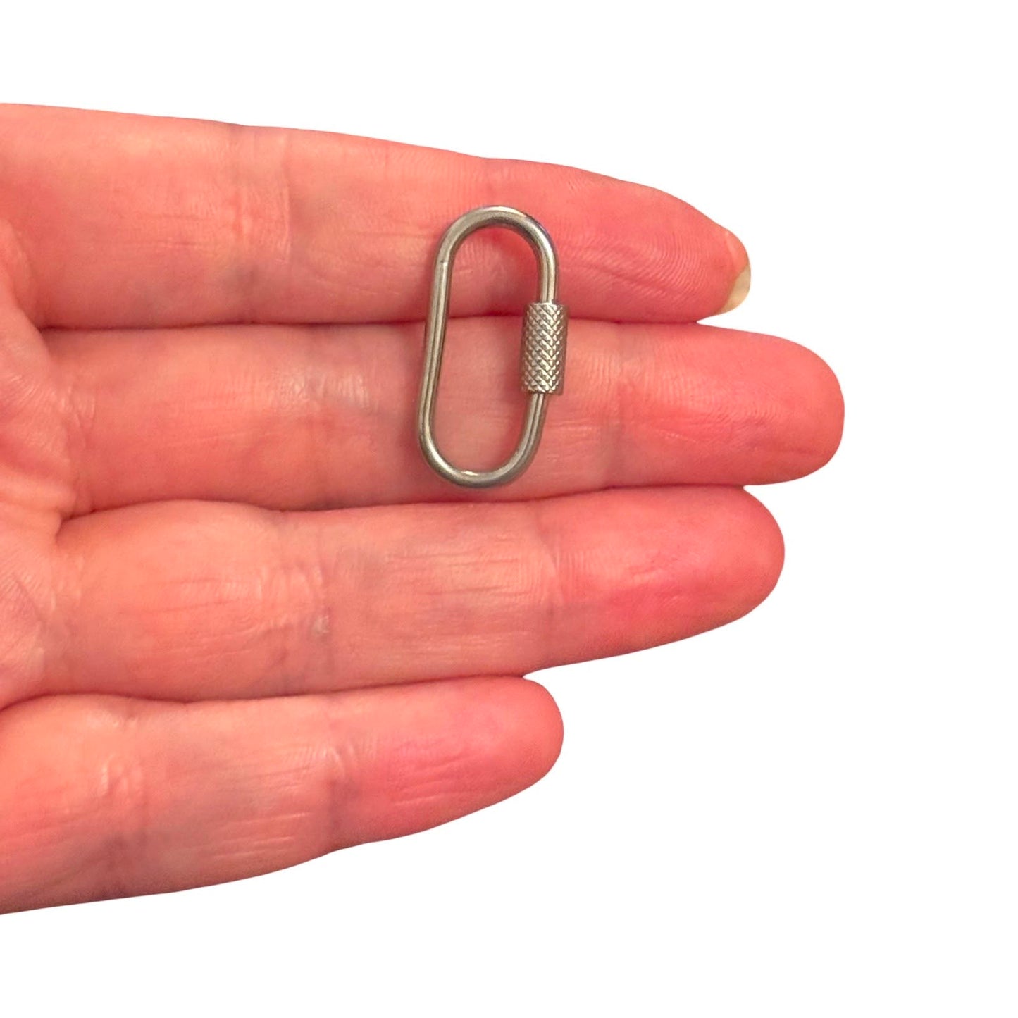 316L Paslanmaz  Çelik, Oval Karabina  , 25 x 12x 2mm
