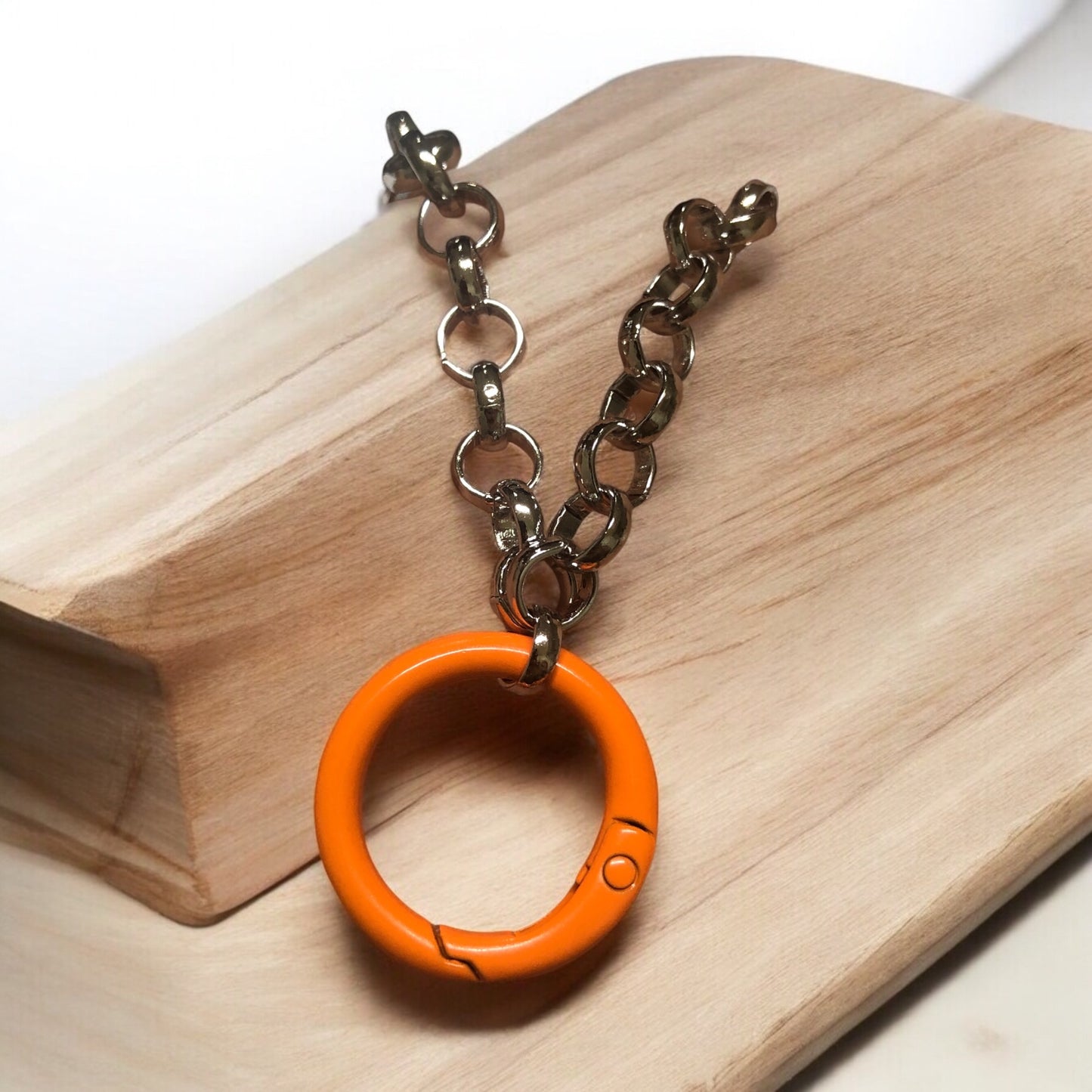 Mineli Yuvarlak Karabina  25mm (O Kilit&Çanta&Anahtarlık Halkası) - Turuncu