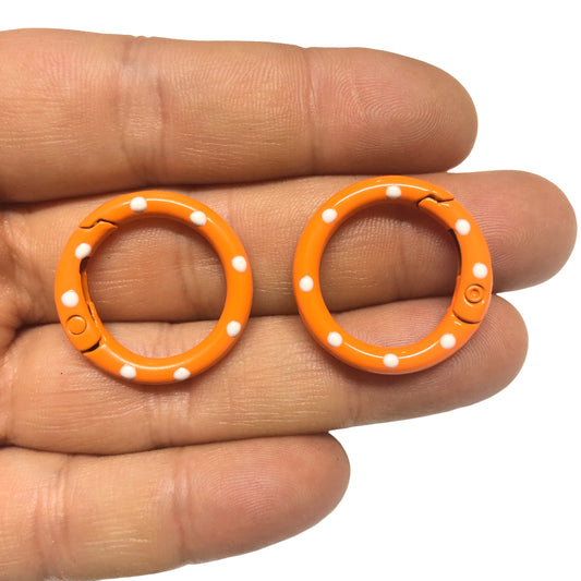 Mineli Yuvarlak Benekli Karabina  25mm - Turuncu