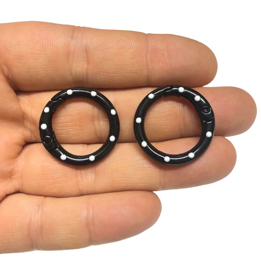 Mineli Yuvarlak Benekli Karabina  25mm - Siyah