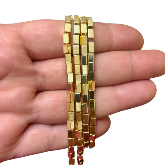 3x5mm Köşeli Hematit - Altın