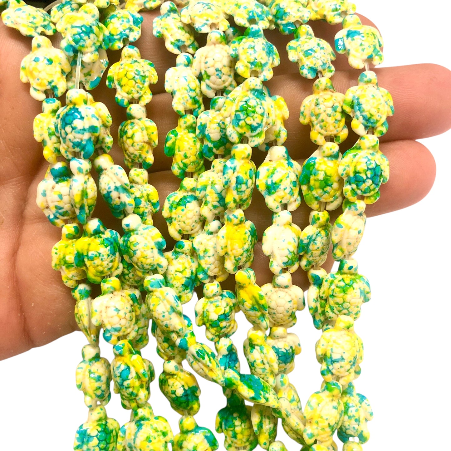 Turkuaz Havlit Kaplumbağ- Yeşil & Sarı Mix