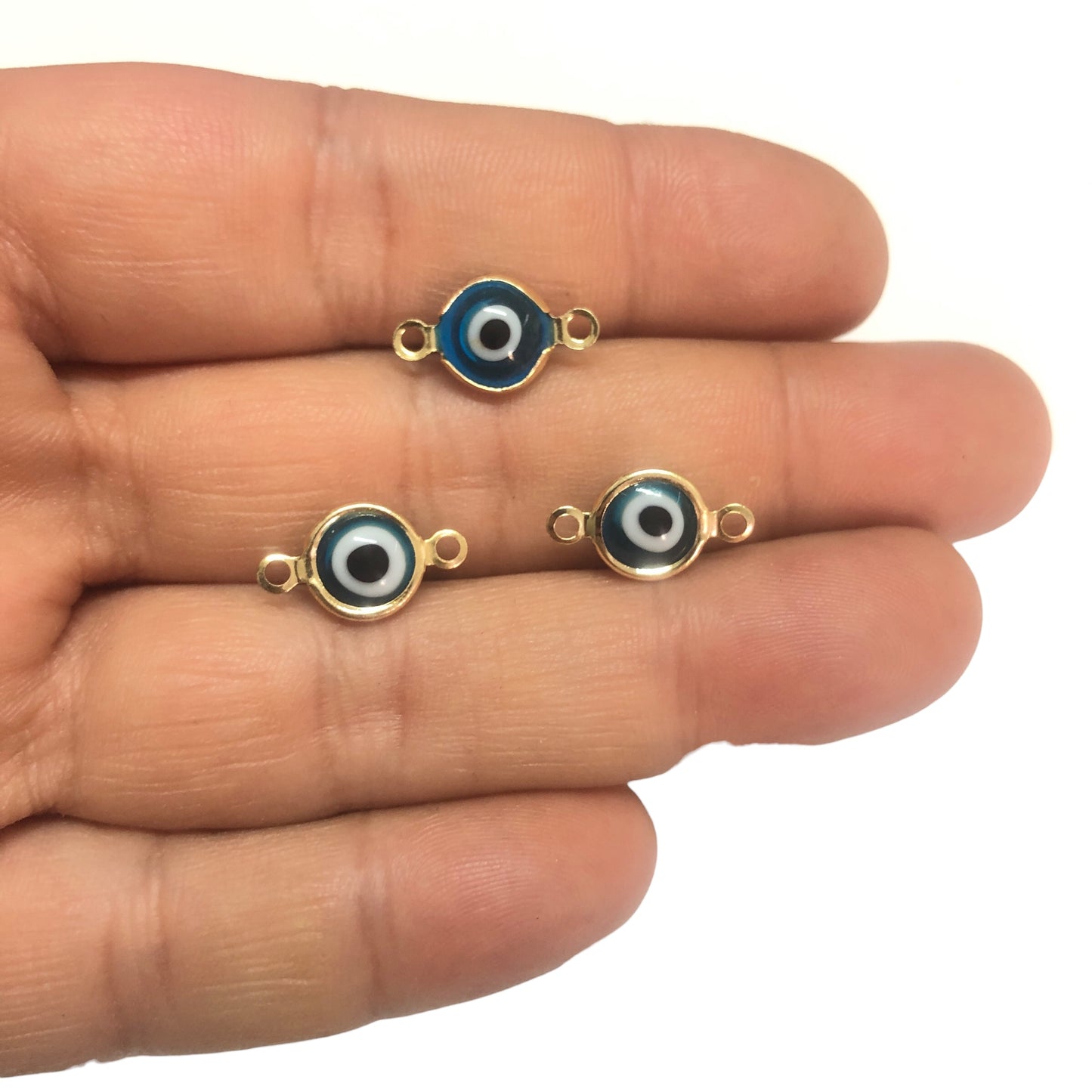 Altın Kaplama Çift Yönlü Cam Bileklik Aparatı Büyük - Mavi