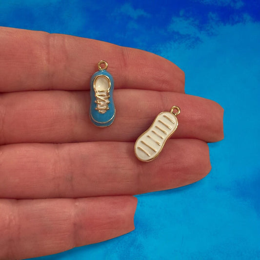 Altın Kaplama Üç boyutlu Ayakkabı Mavi