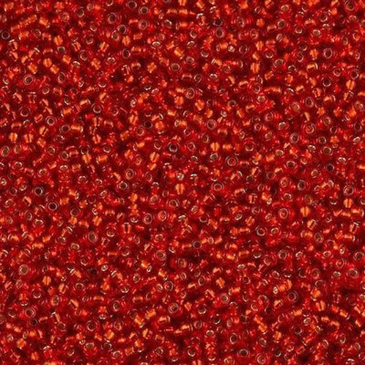 Miyuki Beads, MiyukiRoundBeads11/0-0010 Red Silver Lined