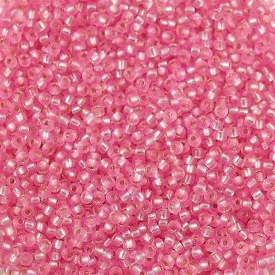 Miyuki Beads, MiyukiRoundBeads11/0-0022 Transparent Pink Silber gefüttert