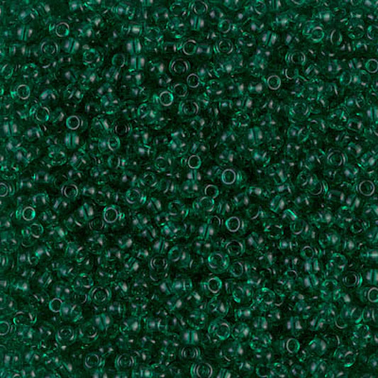 Miyuki Beads, MiyukiRoundBeads11/0-0147 Transparent Emerald