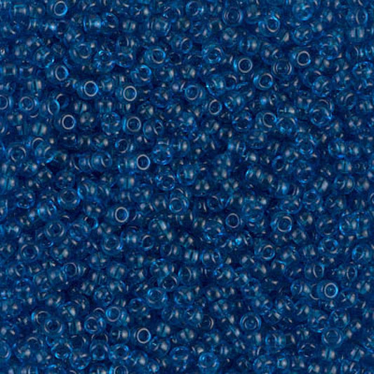 Miyuki-Perlen, runde Miyuki-Perlen11/0-0149 Transparentes Capri-Blau