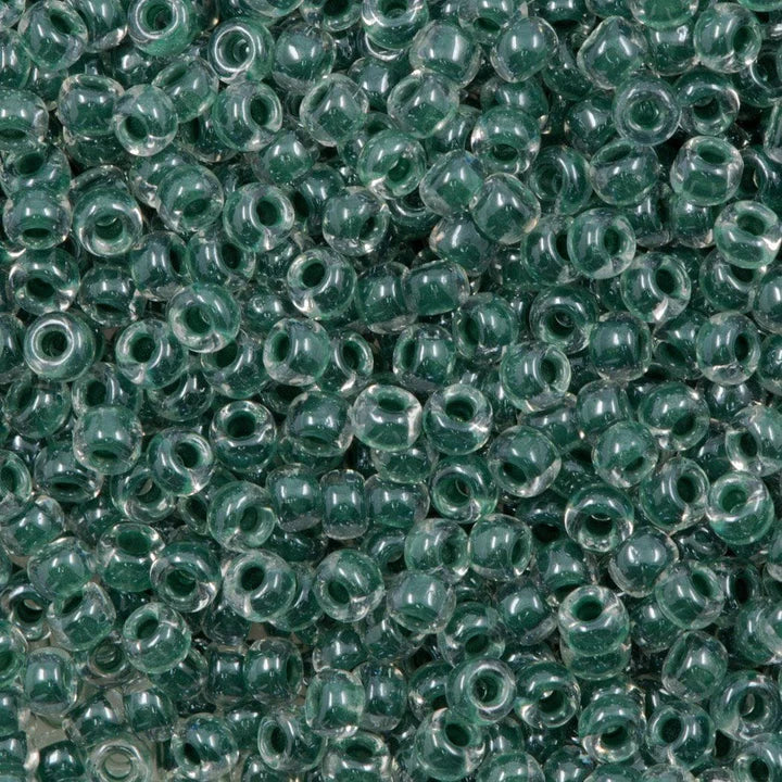Miyuki Beads, MiyukiRoundBeads 8/0-0217 Forest Green Lined Crystal