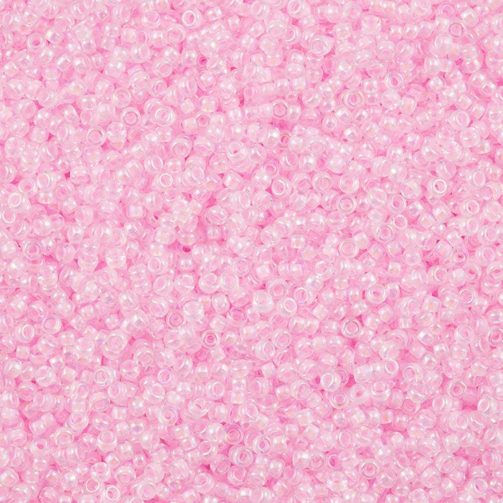 Miyuki Beads, MiyukiRoundBeads11/0-0272 Pink Lined Crystal AB