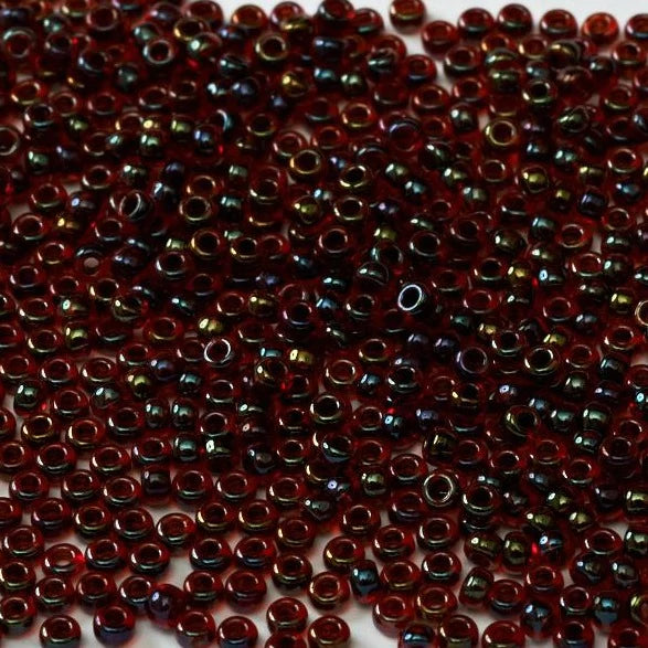 Miyuki Beads, MiyukiRoundBeads11/0-0367 Garnet Lined Ruby AB