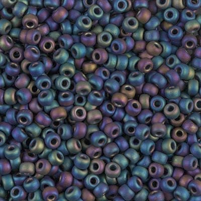 Miyuki Beads, MiyukiRoundBeads 8/0-0401fr Matted Multi Iris