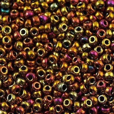 Miyuki Beads, MiyukiRoundBeads 8/0- 0462 Metallic Gold Iris