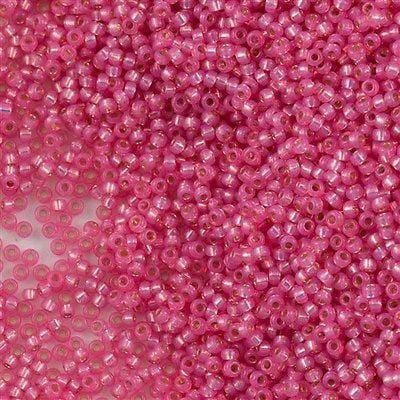 Miyuki Beads, MiyukiRoundBeads11/0-0556 Dyed Rose Pink Silver Lined