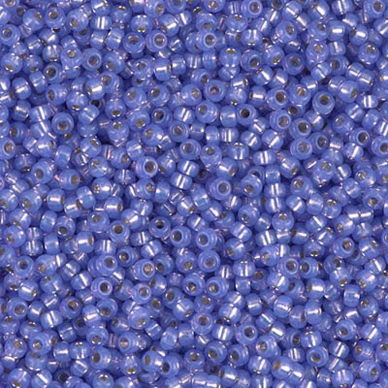 Miyuki Beads, MiyukiRoundBeads 6/0- 0649 Dyed Violet Silver Lined Alabaster