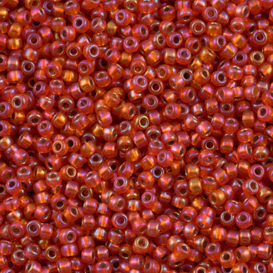 Miyuki Beads, MiyukiRoundBeads 6/0-1008 Silber gefüttert Orange