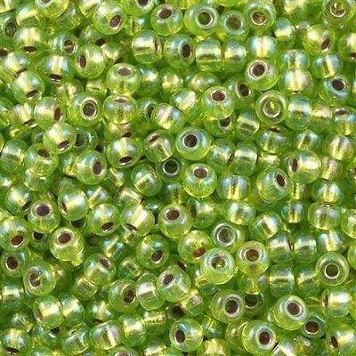 Miyuki Beads, MiyukiRoundBeads 6/0- 1014 Silber gefüttert Chartreuse
