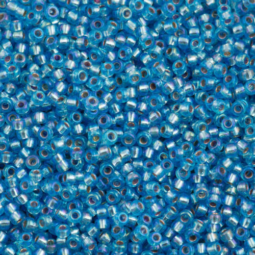 Miyuki Beads, MiyukiRoundBeads 8/0-1018 Silber gefüttert Aqua