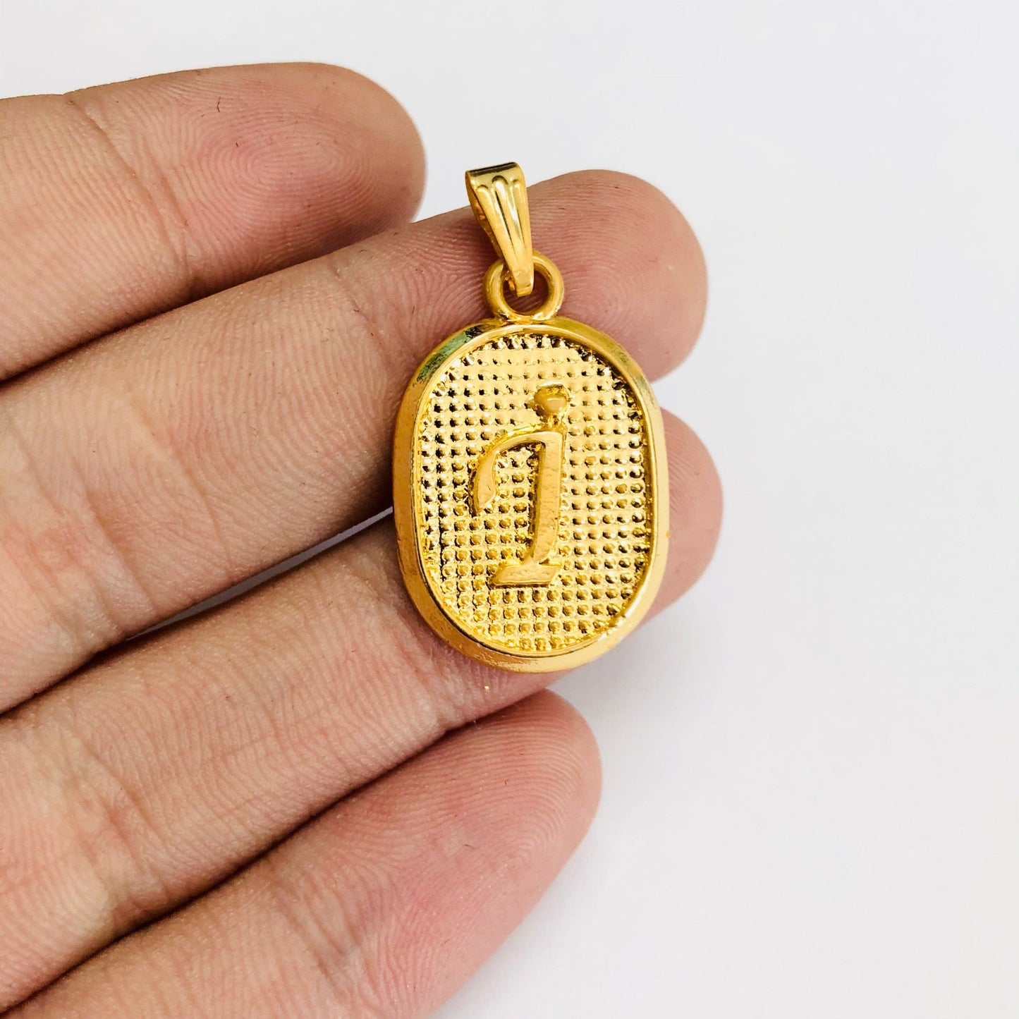 Gold Plated Brass Letter Pendant