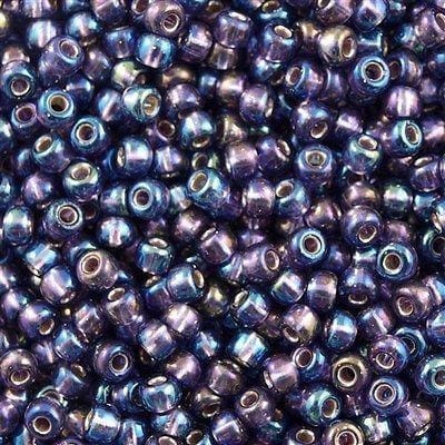 Miyuki-Perlen, MiyukiRoundBeads 6/0-1024 Silber gefütterter Amethyst