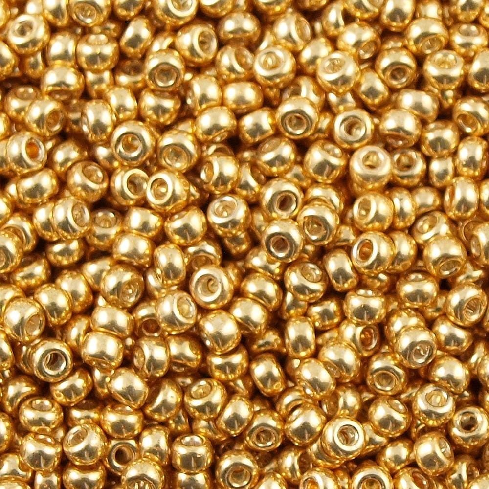 Miyuki Beads, MiyukiRoundBeads 6/0-1052 Galvanized Gold