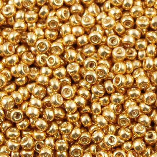 Miyuki-Perlen, MiyukiRoundBeads 6/0-1052 Galvanisiertes Gold