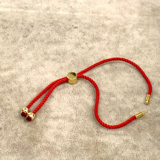Gold Plated Rope Lift - Red