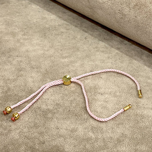 Gold Plated Rope Lift - Light Pink