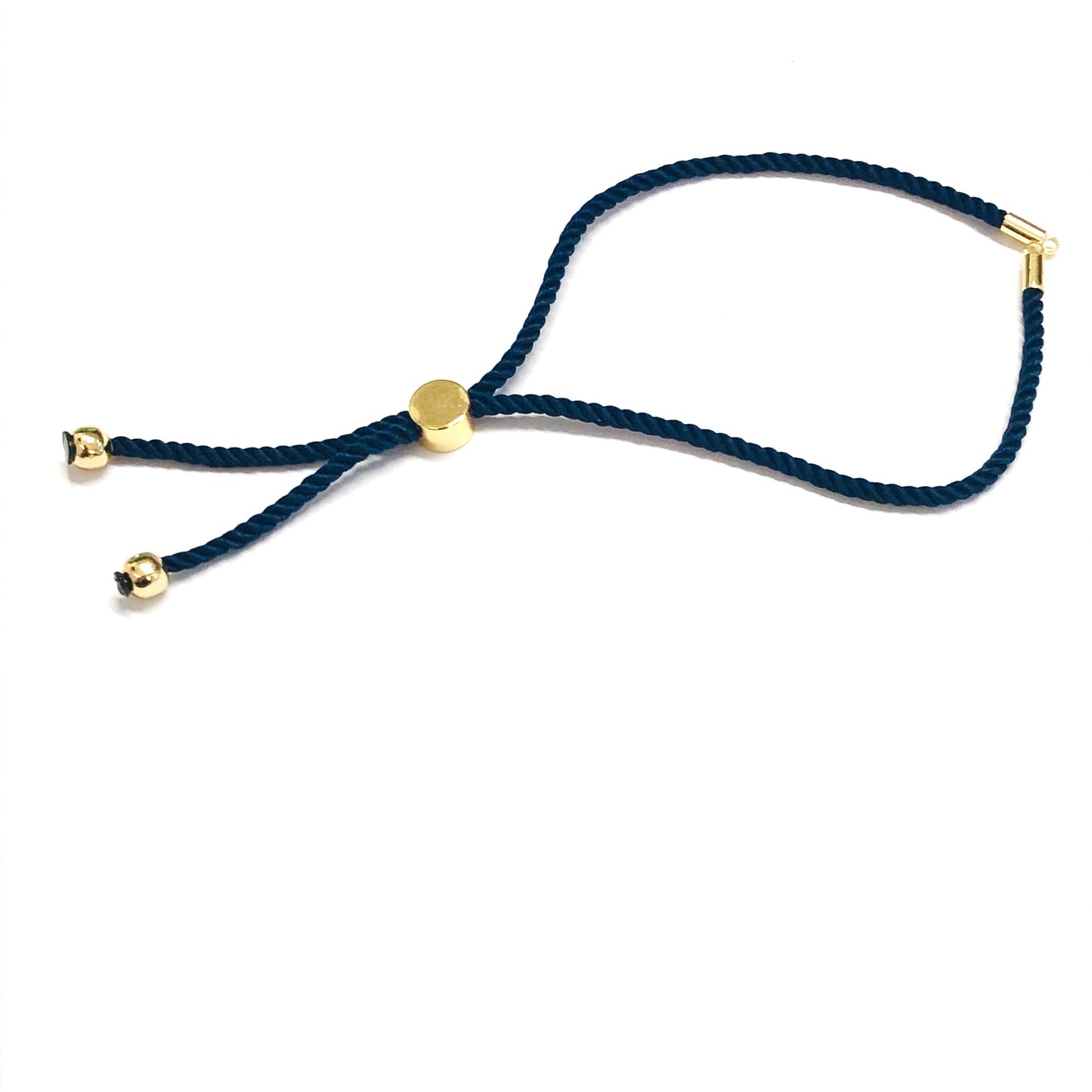 Gold Plated Rope Lift - Navy Blue