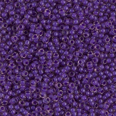 Miyuki Beads, Miyuki Round Beads11/0-1932 Semi Frosted Dark Lilac Lined Light Amethyst