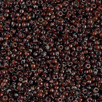 Miyuki Beads, Miyuki Round Beads11/0-4502 Picasso Transparent Dark Amber