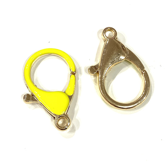 Enamel Gold Plated Parrot 3.5 cm (Neon Yellow)