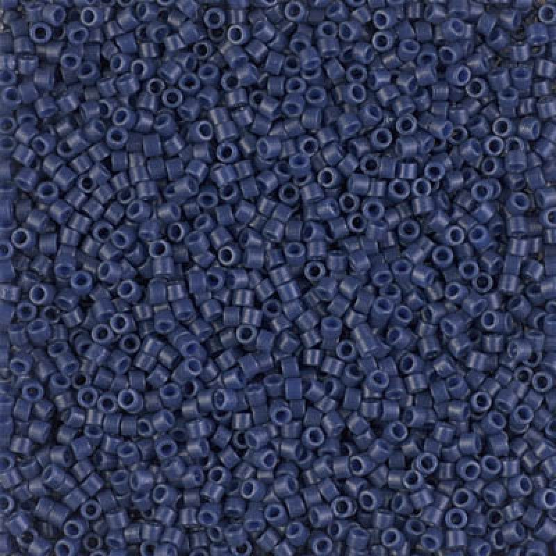Miyuki-Perlen, Miyuki Delica 11/0 DB2143 Mattiert undurchsichtig gefärbt Marineblau