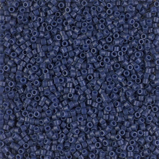 Miyuki-Perlen, Miyuki Delica 11/0 DB2143 Mattiert undurchsichtig gefärbt Marineblau