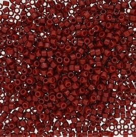 Miyuki Beads, Miyuki Delica 11/0 DB2354 Duracoat Opaque Dyed Shanghai Red