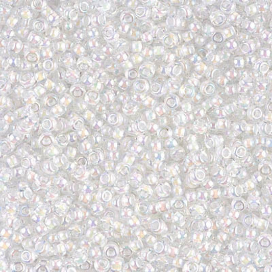Miyuki Beads, MiyukiRoundBeads11/0-0284 Weiß gefütterter Kristall AB