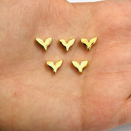 Gold Plated Whale Tail Spacer