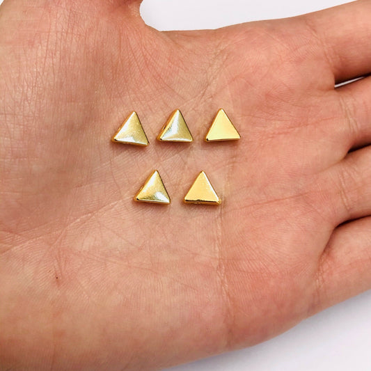 Gold Plated Triangle Spacer 7.5mm