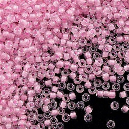 Miyuki Beads, MiyukiRoundBeads 8/0-0207 Rosa ausgekleideter Kristall