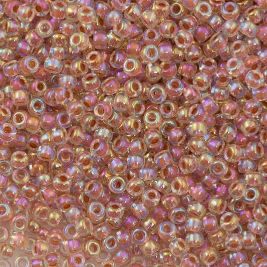 Miyuki Beads, MiyukiRoundBeads 8/0-0275 Dunkel Pfirsichfarbener Kristall AB