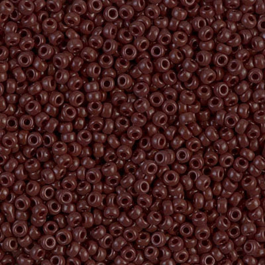 Miyuki Beads, MiyukiRoundBeads 8/0-0409 Opaque Chocolate