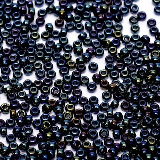 Miyuki Beads, MiyukiRoundBeads 8/0-0452 Metallic Dk Blue Iris