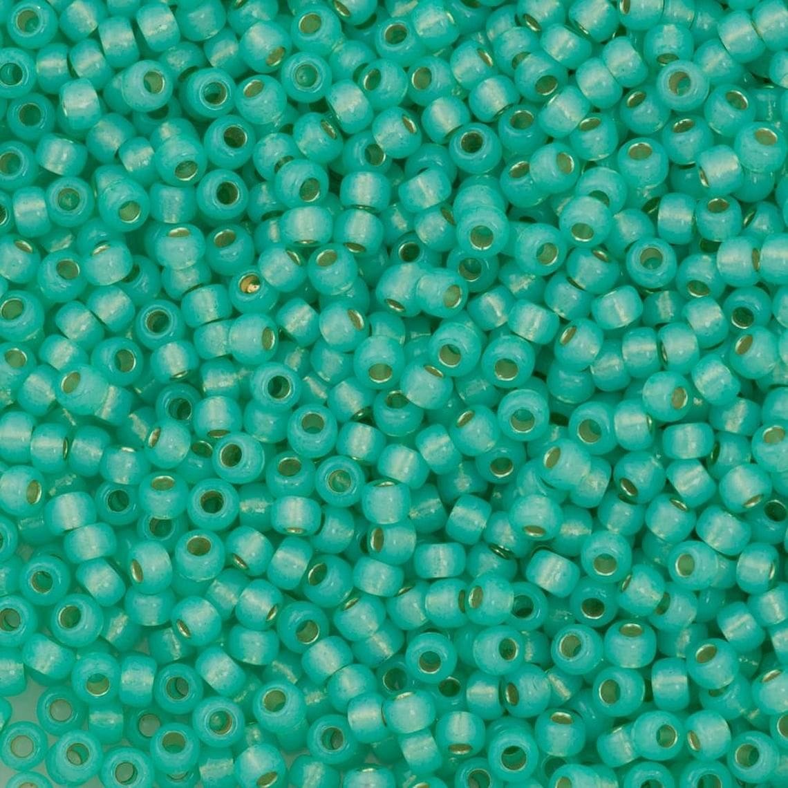 Miyuki Beads, MiyukiRoundBeads 8/0-0571 Dyed Sea Green S/L Alabaster