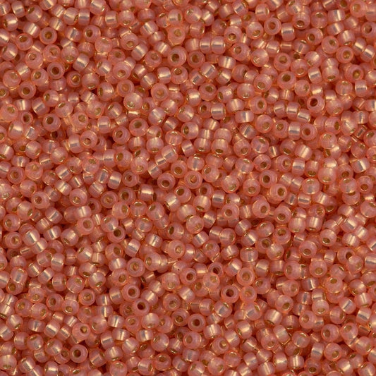 Miyuki Beads, MiyukiRoundBeads 8/0-0642 Dyed Salmon S/L Alabaster